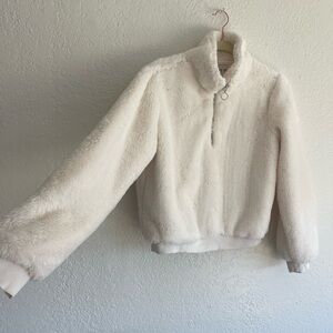 Cozy White Fleece Pullover